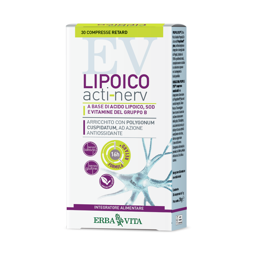 Lipoico Acti-Nerv 30 Compresse - Salus Land